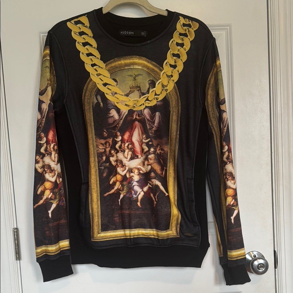 Hudson Men’s Black Graphic Sweater